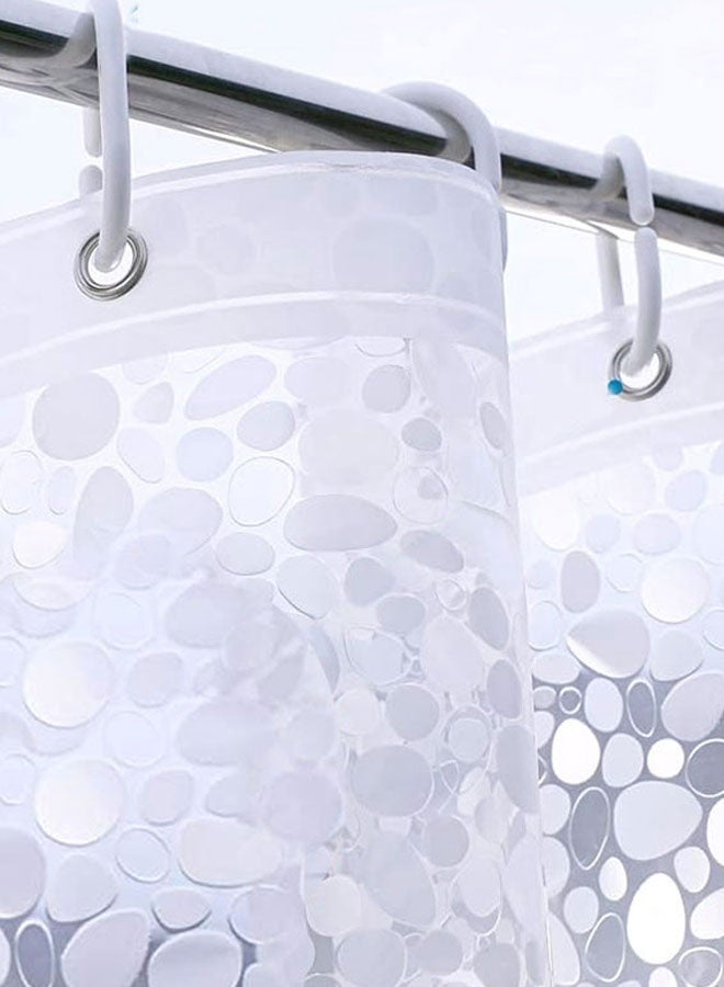 HOOTO 3D Shower Curtain, Heavy Duty PEVA Thick Clear Plastic Shower Curtain with Rust-Proof Metal Grommets, Anti-Mildew Antibacterial Waterproof Washable, , 180X200cm - Image 5